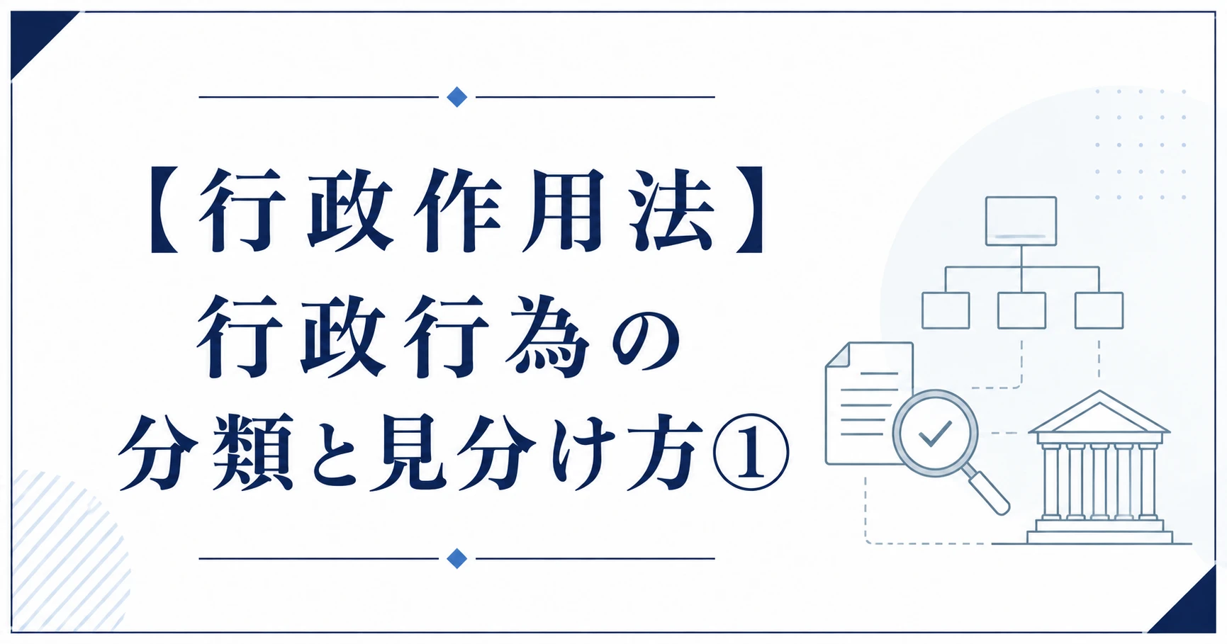 【行政作用法】行政行為の分類と見分け方①